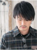 ラフな動きで大人無造作メンズロングウルフヘアk札幌月寒