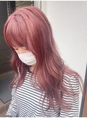 韓国風スタイル ピンクベージュ