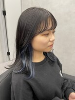 ファイブバイジエクト 堀江(FIVE by The Ect)&nbsp;インナーカラー　イヤリングカラー　インナーネイビー