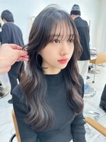 レイリー 原宿 表参道(Rayreee)&nbsp;お顔まわりカット 韓国くびれヘア ダークグレージュ