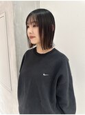YOKE 20代30代40代切りっぱなしボブぱつっとボブ前髪ベージュ