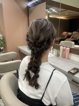 アミー 駒澤(Ammy komazawa) 【デート前のプチアレ】編み込みヘアアレンジ