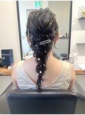 結婚式およばれヘア♪ゆるウェーブ巻きおろしアレンジ表参道青山