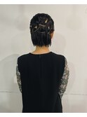 ボブヘア参列ヘアセット