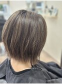 バレイヤージュ風ハイライト