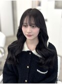 韓国ヘア/透明感カラー/グレージュ/ブルーブラック
