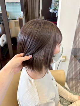 ヘアショップエヌアンドエー 久喜 栗橋店(hairshop N&A) ちら見せインナーで大人の遊び心を◎透け感ボブ/ブリーチ