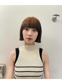 ルーツカラー/ボブカット/切りっぱなしボブ/デザインカラー