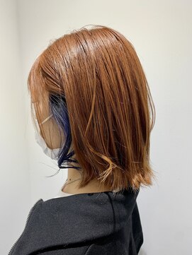 ルルバイアズール 草加店(LULU by azule) ツートンカラー、イヤリングカラー、オレンジ、パープル【草加】