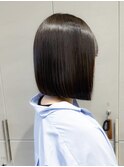 ボブショートボブ縮毛矯正ベージュグレージュ門前仲町