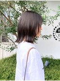 顔まわりレイヤー/小顔カット/アッシュブラウン/透明感