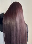 【髪質改善】透けるワインレッド　ボルドー　レッド系　20代30代