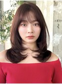 ミディアムレイヤーカット/20代30代40代/顔周りカットワンカール