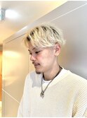 サーフカール／刈り上げセンターパート／リバースセンターパート
