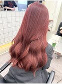 原宿ピンクミルクティーベージュミディアムレイヤーケアブリーチ