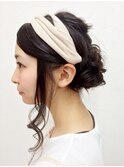 ターバンを使ったリラックスヘアアレンジ