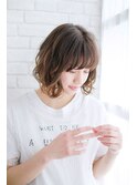 小顔効果のミックスカール