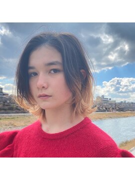 ルク(RUKU) ハイトーンウルフヘア/ウルフヘア/レイヤー/ウルフカット/