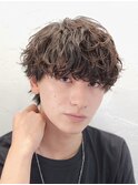 メンズ波巻きスパイラルパーマプードルパーママッシュ韓国ヘア