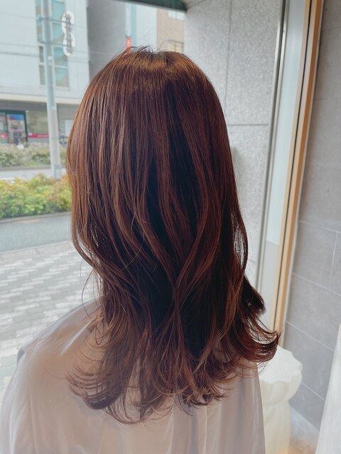 【髪質改善】×ピンクグレージュ