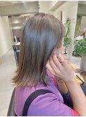 20代30代40代ブリーチカラー透明感毛先パーマ肩ライン外ハネ