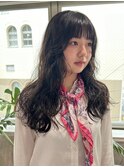 【Ayumi】黒髪ロングパーマ/ウェーブパーマ/ニュアンスパーマ