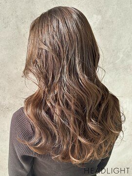 グラ デザイン アンド ヘアー 四条大宮店(GRAS DESIGN & HAIR by HEADLIGHT) くびれレイヤーロング×ミルクティーブラウン