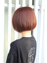 ヘアーサロン ビー(hair salon b.)&nbsp;ミニボブ/オレンジブラウン/オレンジベージュ/ダブルカラー