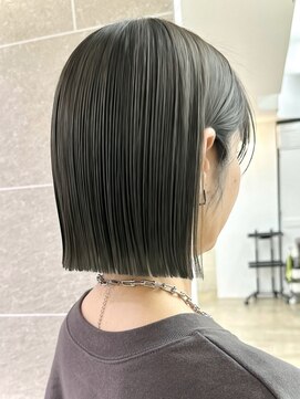 サンド 名古屋(sand) ボブ/レイヤーカット/髪質改善/ウェットヘア/オリーブベージュ