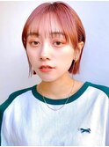 イメチェンSay.ホワイトブロンド外ハネボブ美髪ワイドバング
