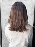 ◯イメチェン外ハネボブパーマ美髪ワイドバングインナーカラー