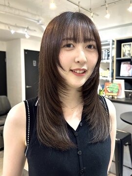 ファーム 大崎店(FAAM) 大人ハイレイヤー×セミロング【暗めカラー】