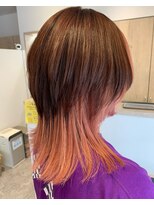 ルルバイアズール 草加店(LULU by azule)&nbsp;インナーカラー，ペールピンク，ウルフカット【草加】