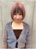 韓国風レイヤーカットブリーチダブルカラー前髪