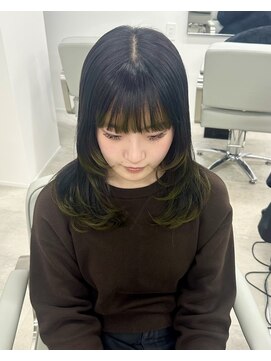 レアル 心斎橋 大阪(REAL) 裾カラーグリーン