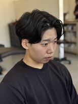 メンズカット バイ ソイクフ(メンズカット by SOY-KUFU)&nbsp;フェザーパーママッシュセンターパートツーブロック
