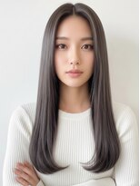 アンジュール(UNJOUR.)&nbsp;髪質改善ストレートロング透明感グレージュ