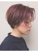 niiカット×ピンクアッシュ×ハンサムショート