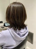 【遠藤】ウルフミディアム20代30代40代外ハネボブくびれボブ