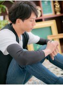 黒髪モテ髪ツーブロック小顔くせ毛ショートc5浦和20代30代40代