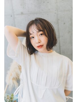 ガーデン オオタカノモリ(garden otakanomori) 暗髪透明感×大人ショートボブ×ナチュラルボブ×外ハネボブ