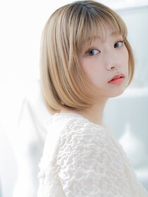 モッズヘア 越谷(mod's hair)&nbsp;うるツヤミルクティーベージュ韓国風大人ボブミニマルボブa!