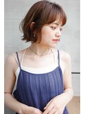 前髪カットインナーグレージュシルキーベージュマチルダボブ4