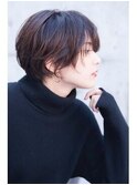 大人かわいい前髪セシルカットココアブラウンフリンジウェーブ