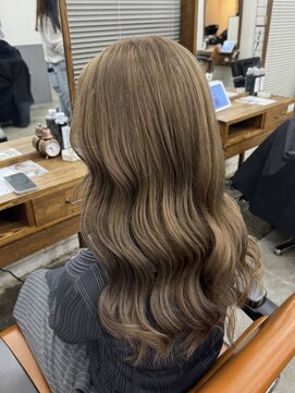 アジールヘア 北千住駅西口店(agir hair) ショコラブラウンベージュ ブリーチカラー 韓国スタイル