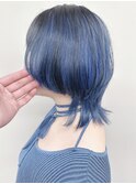 *マッシュウルフくびれショートウルフアンブレラカラー30代40代