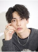 熊本センターパート 波巻きセンターパート 無造作ヘア ツイスパ