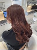 赤みブラウン×ゆる巻き