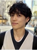 マッシュパーマスペインカールニュアンスパーマ/ダークアッシュ
