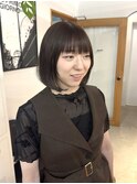 【Meenaハザマ】大人可愛い垢抜けボブ×小顔に見えるバランス